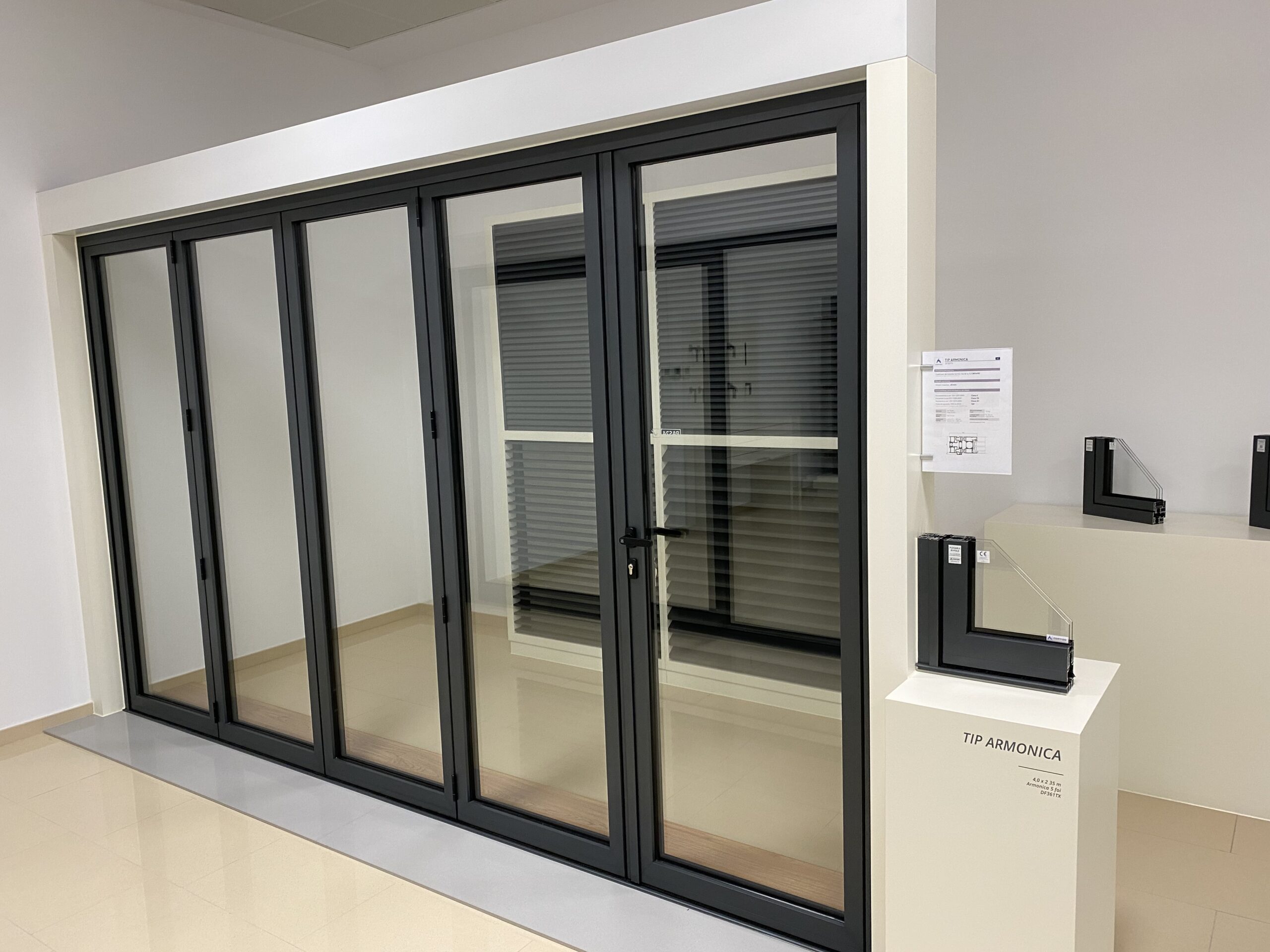 MCV ProTrust showroom – aluminium bi-fold doors on display