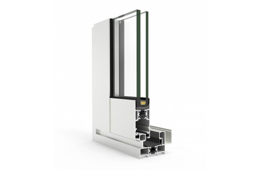Section through the CORTIZO 4200 Sliding system, official manufacturer image
