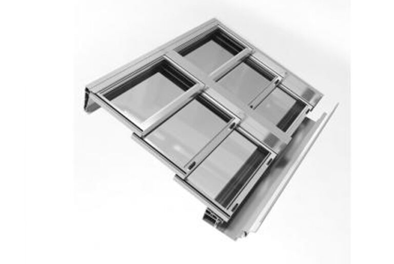 Section through the CORTIZO Mobile Roof system, official manufacturer image