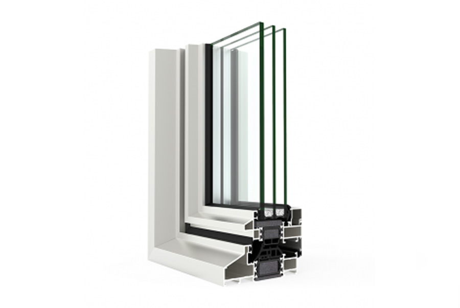 Section through the CORTIZO Alu-Steel system, official manufacturer image