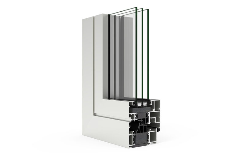 Section through the CORTIZO COR 80 Evolution system, official manufacturer image