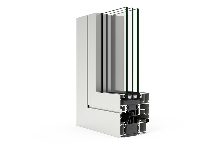 Section through the CORTIZO COR 80 Evolution system, official manufacturer image
