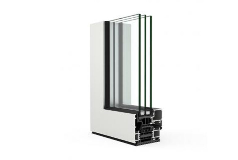 Section through the CORTIZO COR 80 Concealed Sash system, official manufacturer image