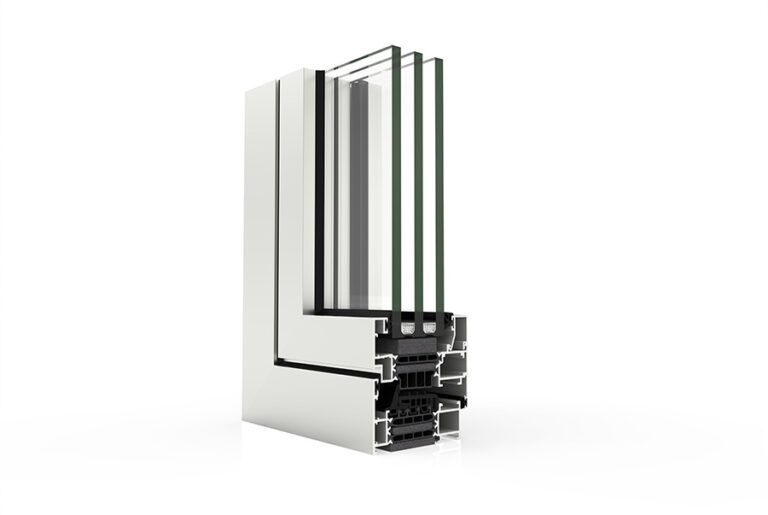 Section through the CORTIZO COR 80 Industrial system, official manufacturer image