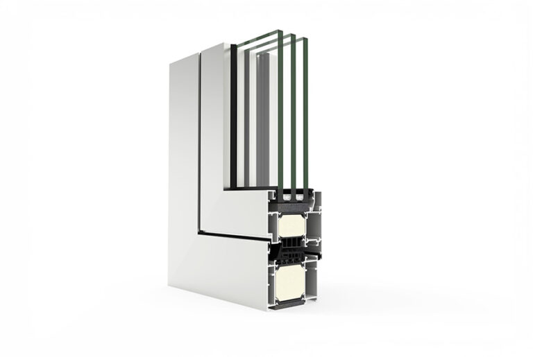 Section through the CORTIZO COR 80 Industrial Passivhaus system, official manufacturer image