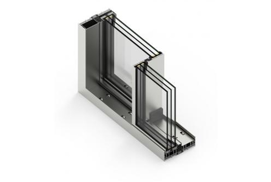 Section through the CORTIZO COR Vision Plus Sliding system, official manufacturer image