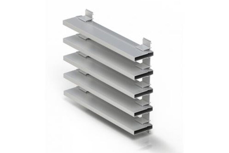 Section through the CORTIZO Decorative Louvres system, official manufacturer image