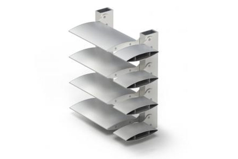 Section through the CORTIZO Solar Protection Louvres system, official manufacturer image