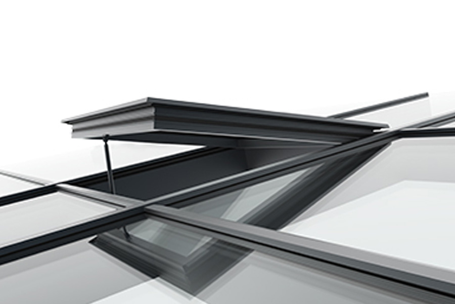 Section through the CORTIZO Smoke Vent system system, official manufacturer image