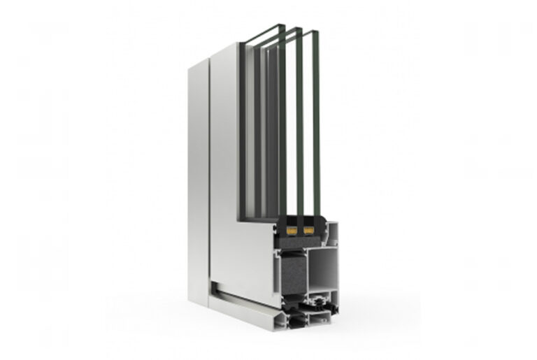 Section through the CORTIZO Millennium Plus 80 door system, official manufacturer image