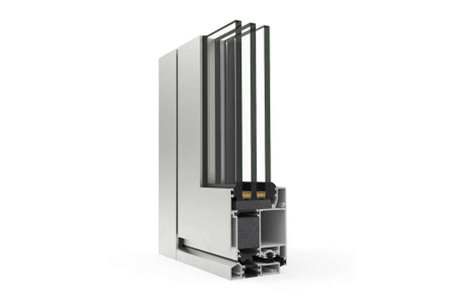 Section through the CORTIZO Millennium Plus 80 door system, official manufacturer image