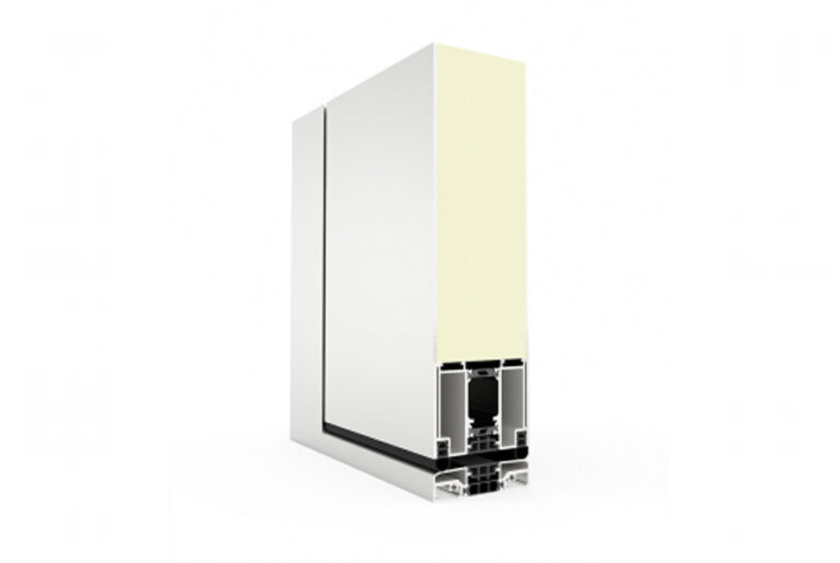 Section through the CORTIZO Millennium Plus Pivot door system, official manufacturer image