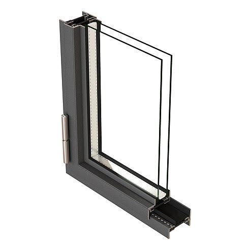Jansen Janisol Arte 2.0 – 90° corner section of the slim steel profile, official render