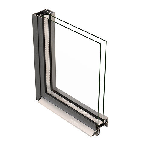 Jansen Janisol Arte 2.0 – 90° corner section of the steel door profile, official render