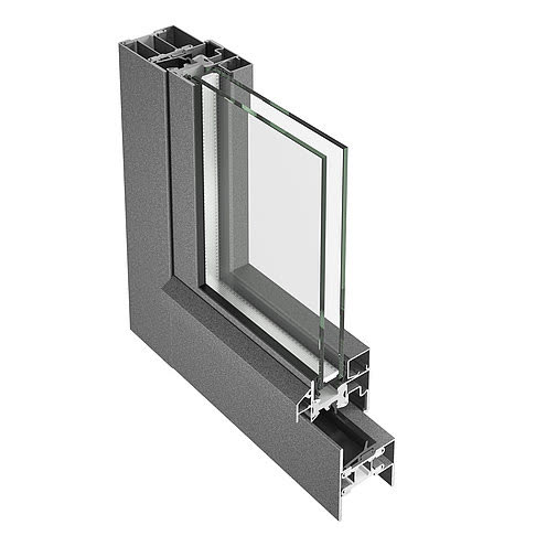 Jansen Janisol Primo – 90° corner section of the 60 mm steel profile, official render