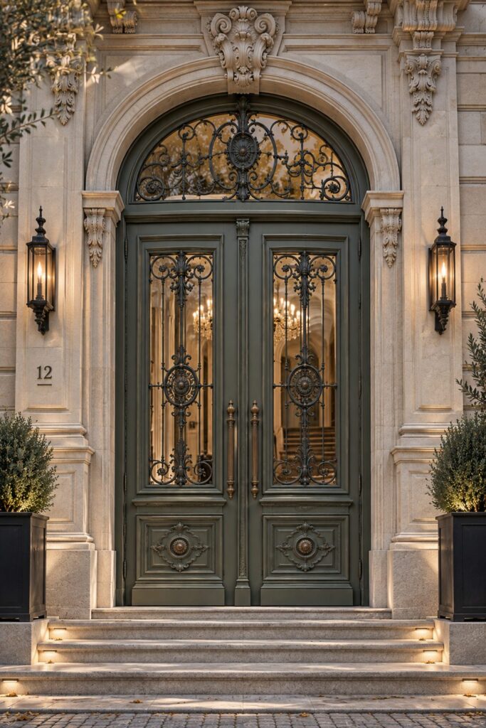 A bespoke timber door for a heritage building, with panels and mouldings reproduced from the original