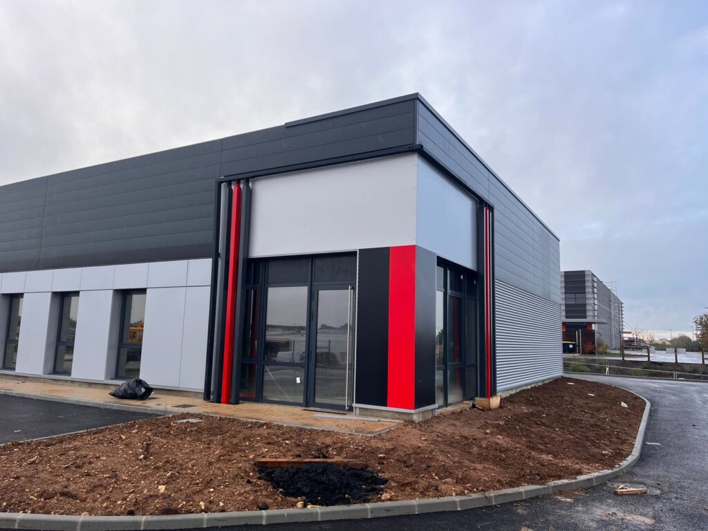 Business park, Poitiers, France — exterior view